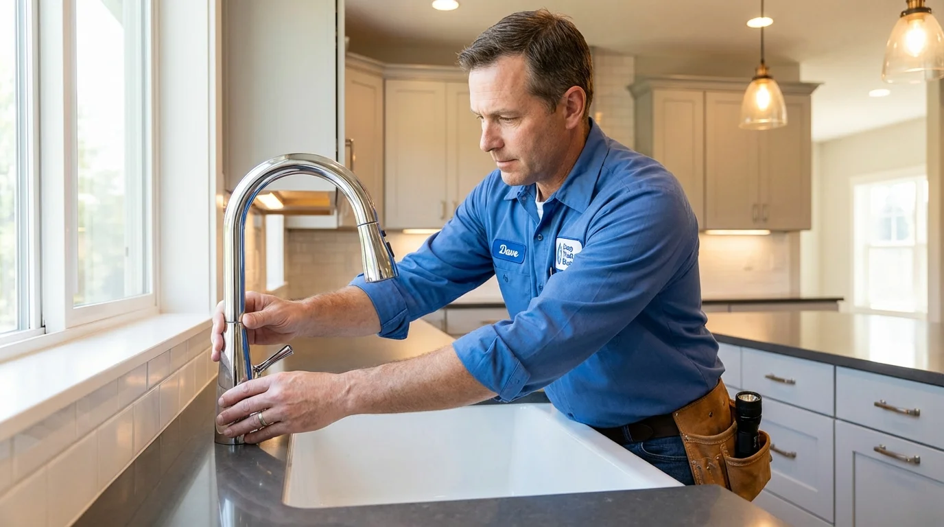 Kitchen faucet installation by Johns Plumbing LLC in Farmingdale